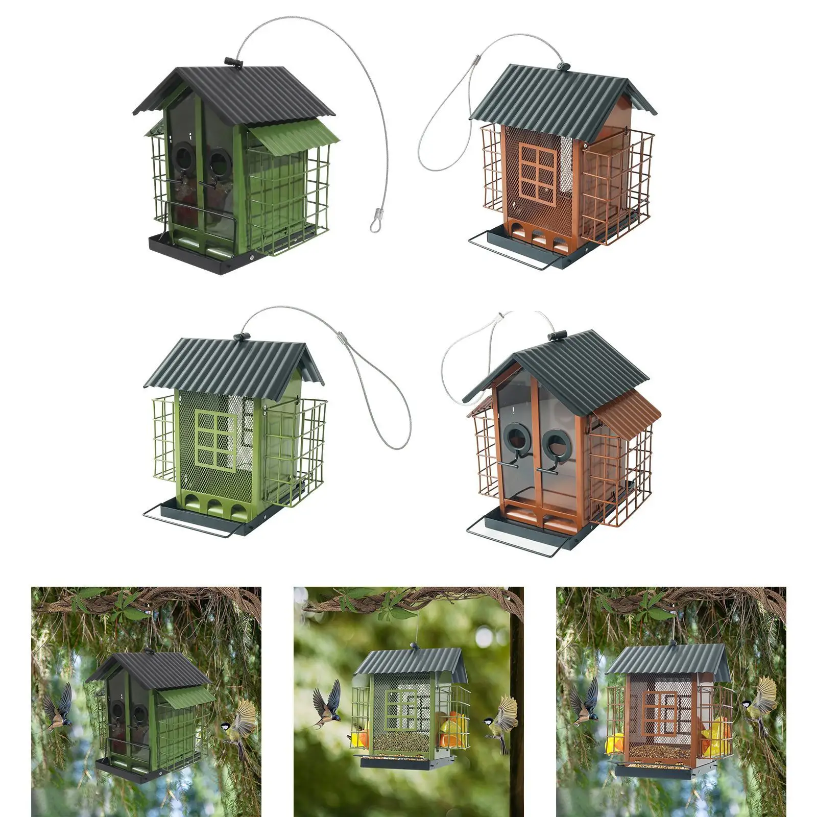 Bird Feeders for Outdoors Decor Easy to Clean and Fill Metal Large Capacity Bird House for Terrace Yard Garden Balcony Wild Bird
Bird Feeders for Outdoors Decor Easy to Clean and Fill Metal Large Capacity Bird House for Terrace Yard Garden Balcony Wild Bird