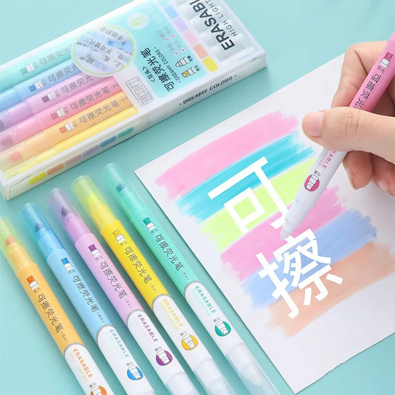 6pcs Dual Tip Highlighters Pastel Erasable Highlighters Set Drawing Doodling Marking for School Office XKYGB02
6pcs Dual Tip Highlighters Pastel Erasable Highlighters Set Drawing Doodling Marking for School Office XKYGB02