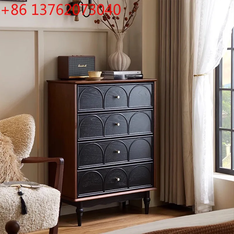 French retro solid wood four-chest villa living room two-color storage cabinet
French retro solid wood four-chest villa living room two-color storage cabinet