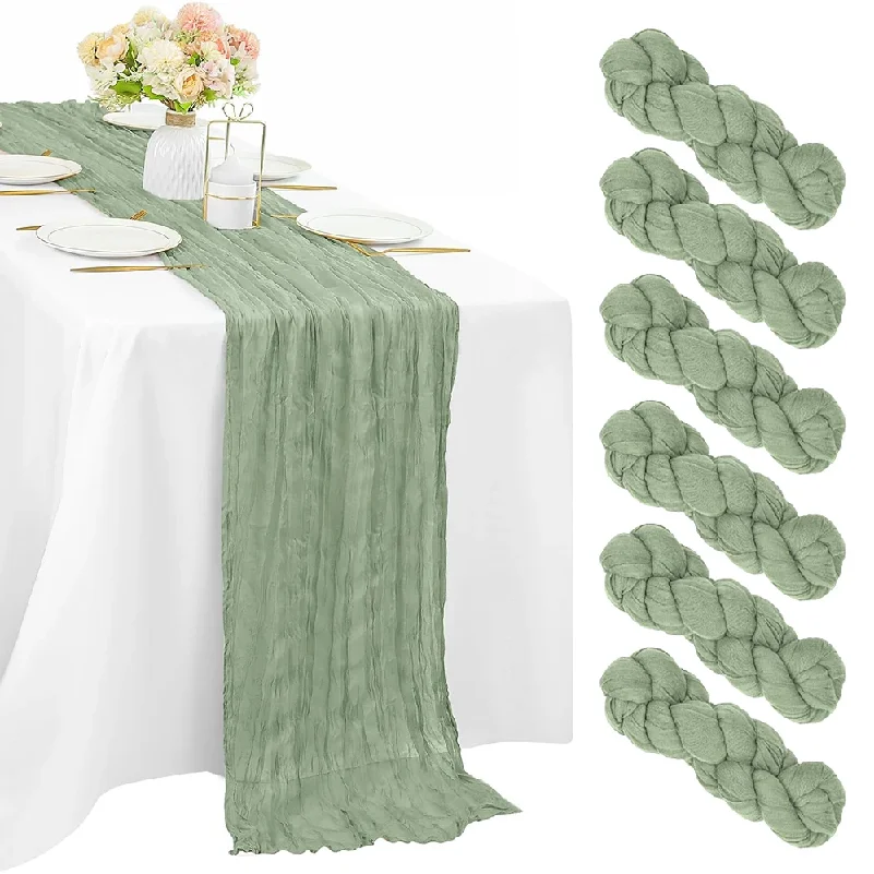 Sage Green Cheesecloth Table Runner Rustic Boho Gauze Blue Pink Table Runner Wedding Baby Shower Birthday Party Home Decorations
Sage Green Cheesecloth Table Runner Rustic Boho Gauze Blue Pink Table Runner Wedding Baby Shower Birthday Party Home Decorations