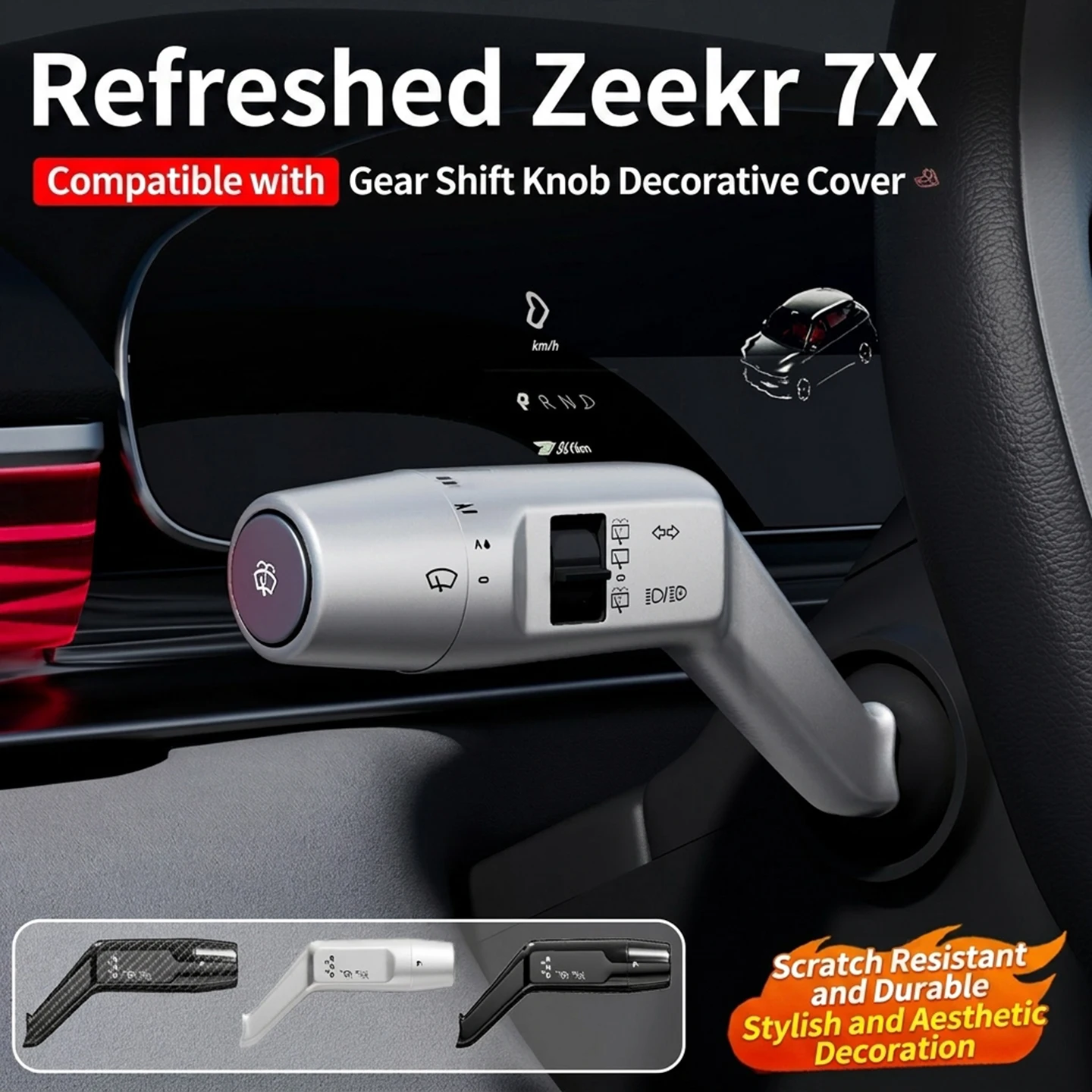 Gear Shift Knob Cover Protective Trim for 2026 Refreshed Zeekr 7X Wiper Lever Decor
Gear Shift Knob Cover Protective Trim for 2026 Refreshed Zeekr 7X Wiper Lever Decor
