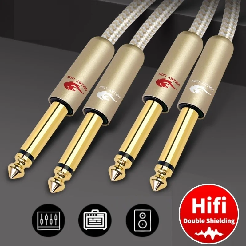 Dual 1/4 inch TS to 2 x 6.35mm Male Audio Cable for Amplifier Mixer Electoronic Guitar Organ DJ Equipment Interconnect Cords
Dual 1/4 inch TS to 2 x 6.35mm Male Audio Cable for Amplifier Mixer Electoronic Guitar Organ DJ Equipment Interconnect Cords