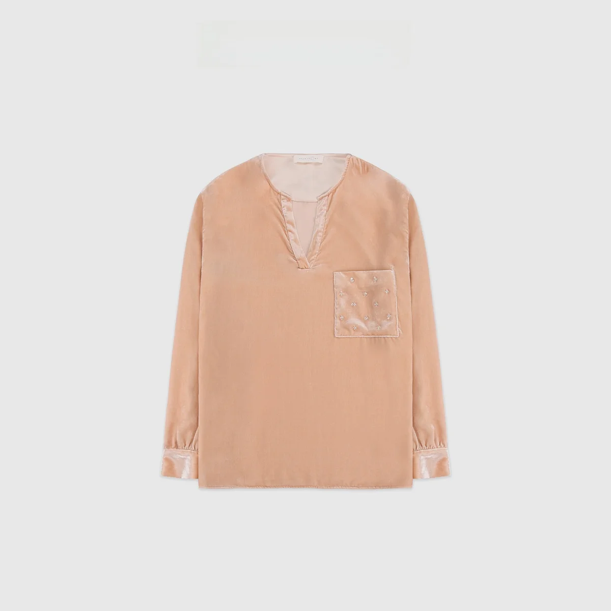Elegant Poem Backatone Retro Beaded Velvet Top in Pink for Women Loose Fit Long Sleeve V-Neck Regular Thickness Spring Season
Elegant Poem Backatone Retro Beaded Velvet Top in Pink for Women Loose Fit Long Sleeve V-Neck Regular Thickness Spring Season