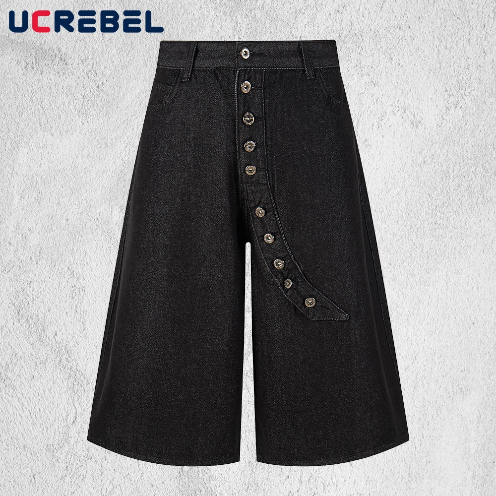 Button Decoration Cropped Jeans Mens Solid Color Summer Retro High Street Baggy Wide Leg Denim Capri Pants
Button Decoration Cropped Jeans Mens Solid Color Summer Retro High Street Baggy Wide Leg Denim Capri Pants
