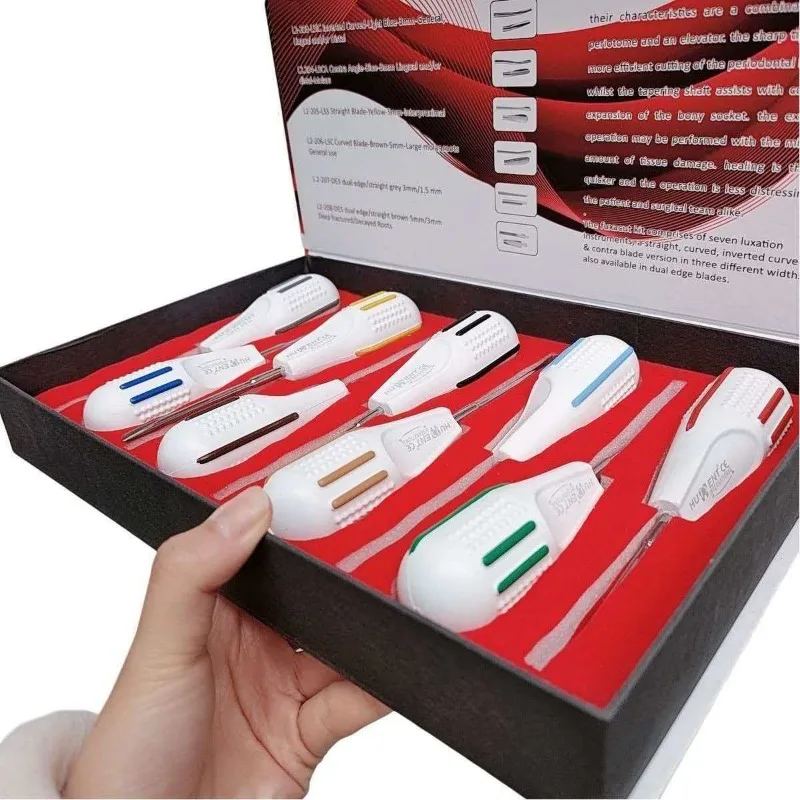9 Pieces/set Non-slip Handle Stainless Steel Dental Dislocation Elevator Curved Root Elevator Dental Screwdriver
9 Pieces/set Non-slip Handle Stainless Steel Dental Dislocation Elevator Curved Root Elevator Dental Screwdriver