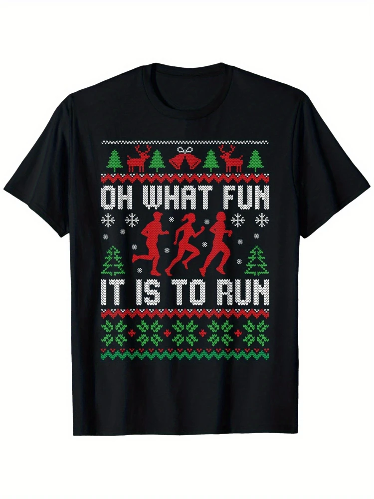 Oh What Fun It Is To Run Running Marathon Runner design-100% cotton summer casual O-neck short sleeve printed men's T-shirt.
Oh What Fun It Is To Run Running Marathon Runner design-100% cotton summer casual O-neck short sleeve printed men's T-shirt.