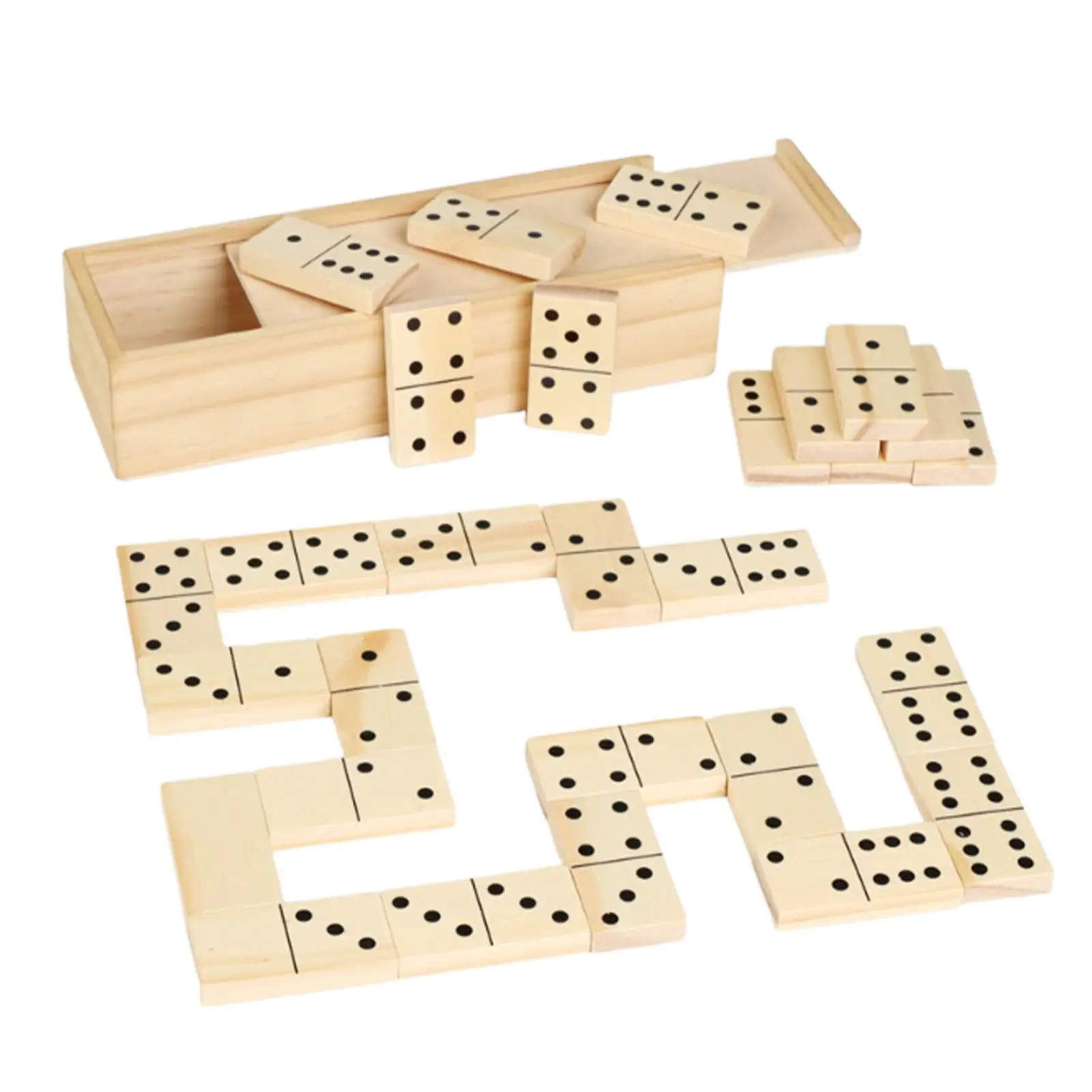 Wooden Domino Set Gift Chain Reaction Building Toppling Stacking Board Game for Classroom Party Boys Girls Children Adults
Wooden Domino Set Gift Chain Reaction Building Toppling Stacking Board Game for Classroom Party Boys Girls Children Adults