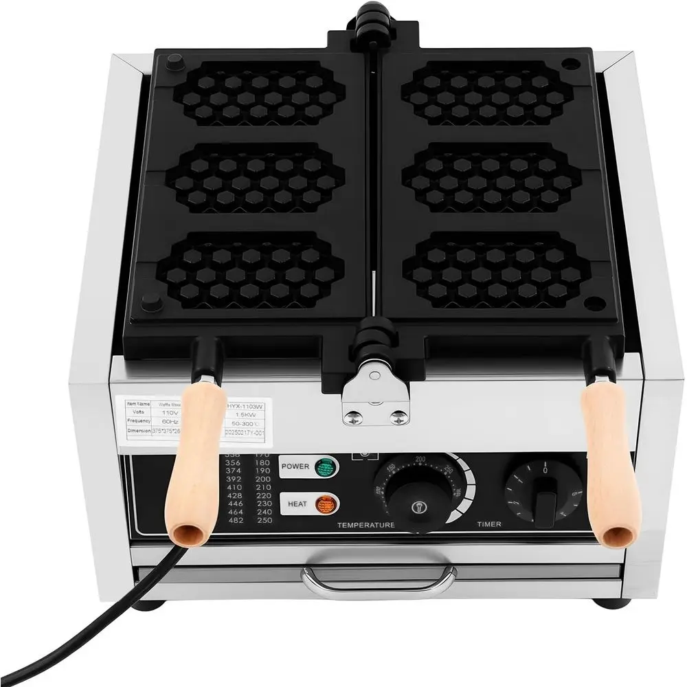 eycomb Wale Maker, 1500W Nonstick Electric Wale Maker, 110V StainlSteel Beian Wale Iron with Temp and Time Control, RecBaker hin
eycomb Wale Maker, 1500W Nonstick Electric Wale Maker, 110V StainlSteel Beian Wale Iron with Temp and Time Control, RecBaker hin