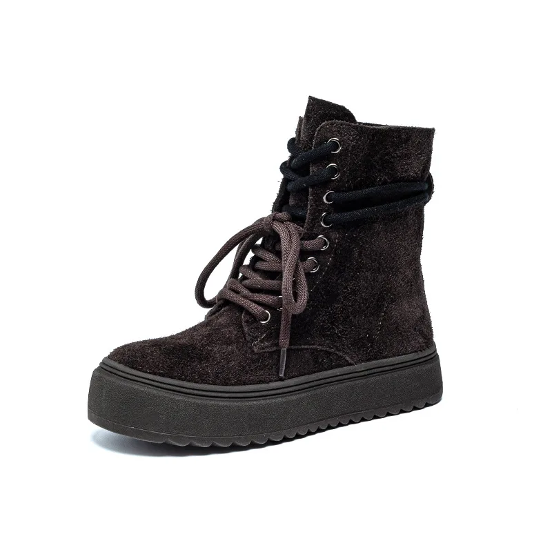 New Suede Genuine Leather Ankle Boots Women Lace Up Autumn Winter Women's Motorcycle Boots Purple Green Red Lady Shoes
New Suede Genuine Leather Ankle Boots Women Lace Up Autumn Winter Women's Motorcycle Boots Purple Green Red Lady Shoes