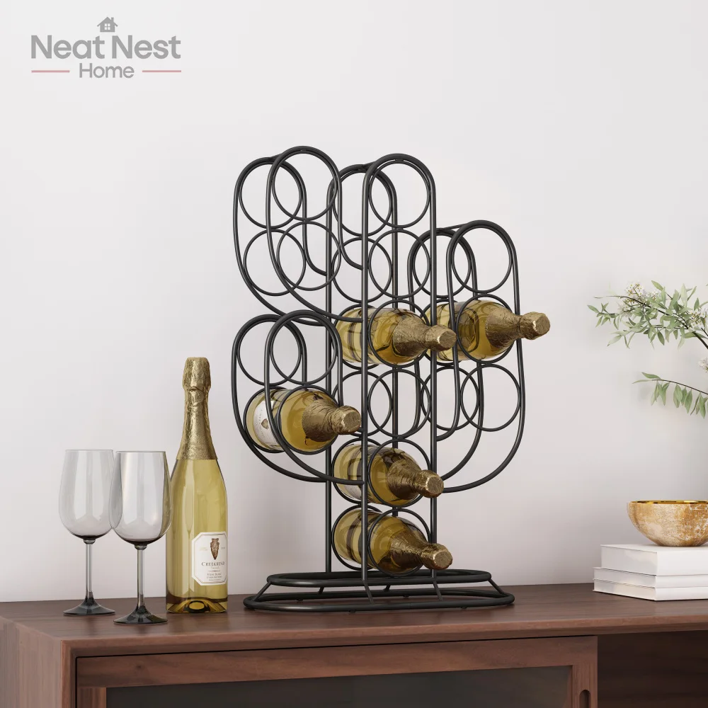 WINE RACK, Metal Wall Mount Wine Rack, 6-Bottle Holder, Modern wine rack of unique style,Living room,Kitchen Bar Storage
WINE RACK, Metal Wall Mount Wine Rack, 6-Bottle Holder, Modern wine rack of unique style,Living room,Kitchen Bar Storage