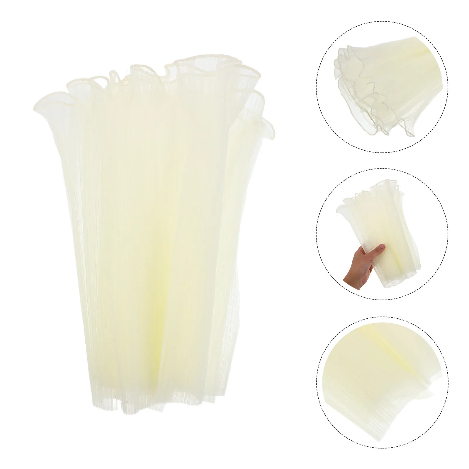 4Pcs Floral Packaging Mesh: Semi-Transparent Wrinkle Gauze for Bouquets with Corrugated Edge Design Wedding Party DIY Flower
4Pcs Floral Packaging Mesh: Semi-Transparent Wrinkle Gauze for Bouquets with Corrugated Edge Design Wedding Party DIY Flower