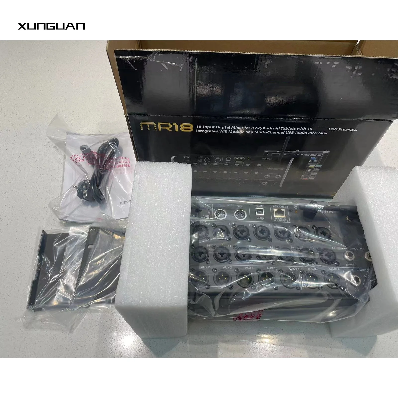 MR12/MR18 with a Fan New Version 12/18 Channel Digital Audio Console Mixer 12-Bus Integrated WiFi Module/USB Stereo Recorder
MR12/MR18 with a Fan New Version 12/18 Channel Digital Audio Console Mixer 12-Bus Integrated WiFi Module/USB Stereo Recorder