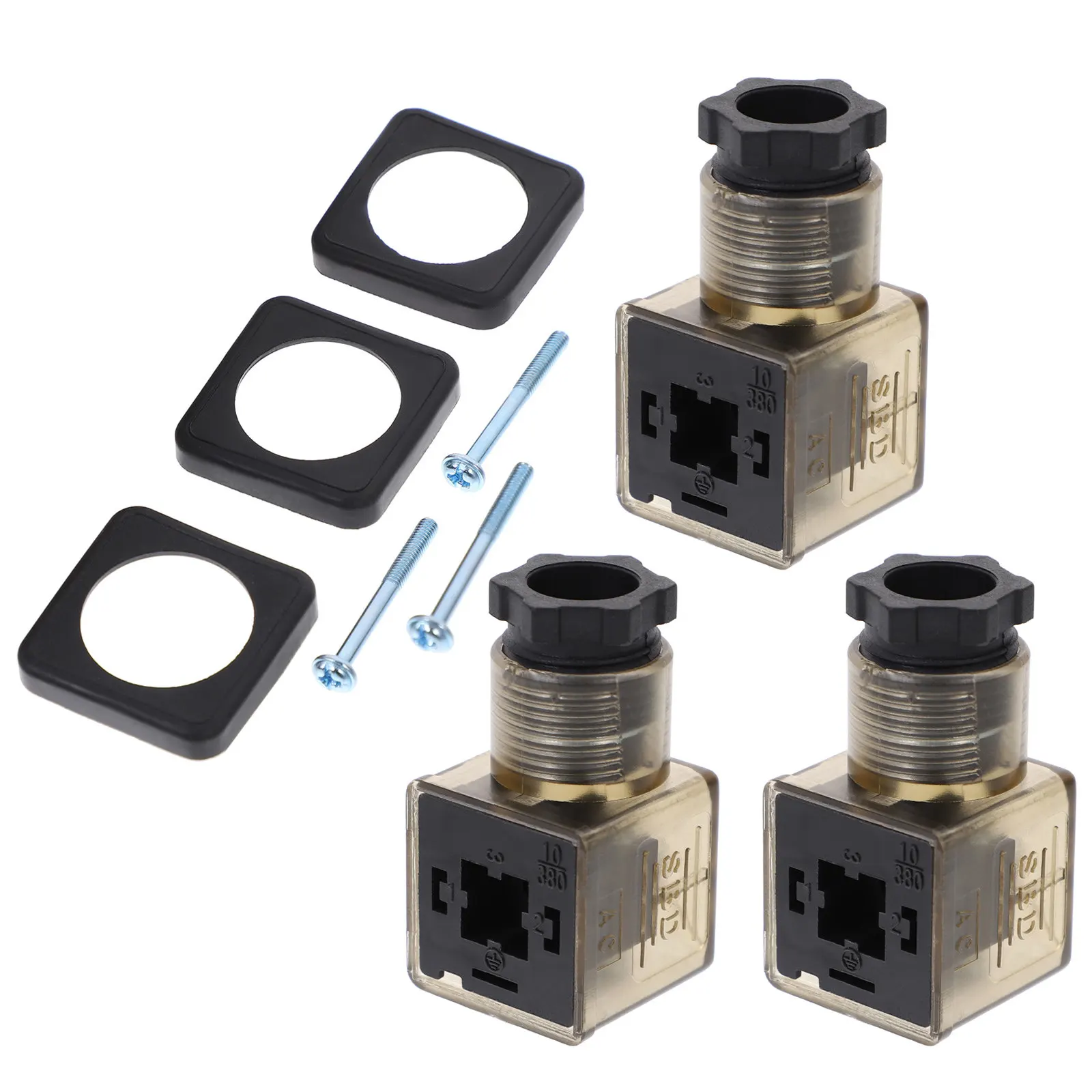 Комплект из 3 коричневых 3-контактных разъемов для соленоидных клапанов с индикаторной лампой, для гидравлических соленоидных распределительных коробок
Комплект из 3 коричневых 3-контактных разъемов для соленоидных клапанов с индикаторной лампой, для гидравлических соленоидных распределительных коробок