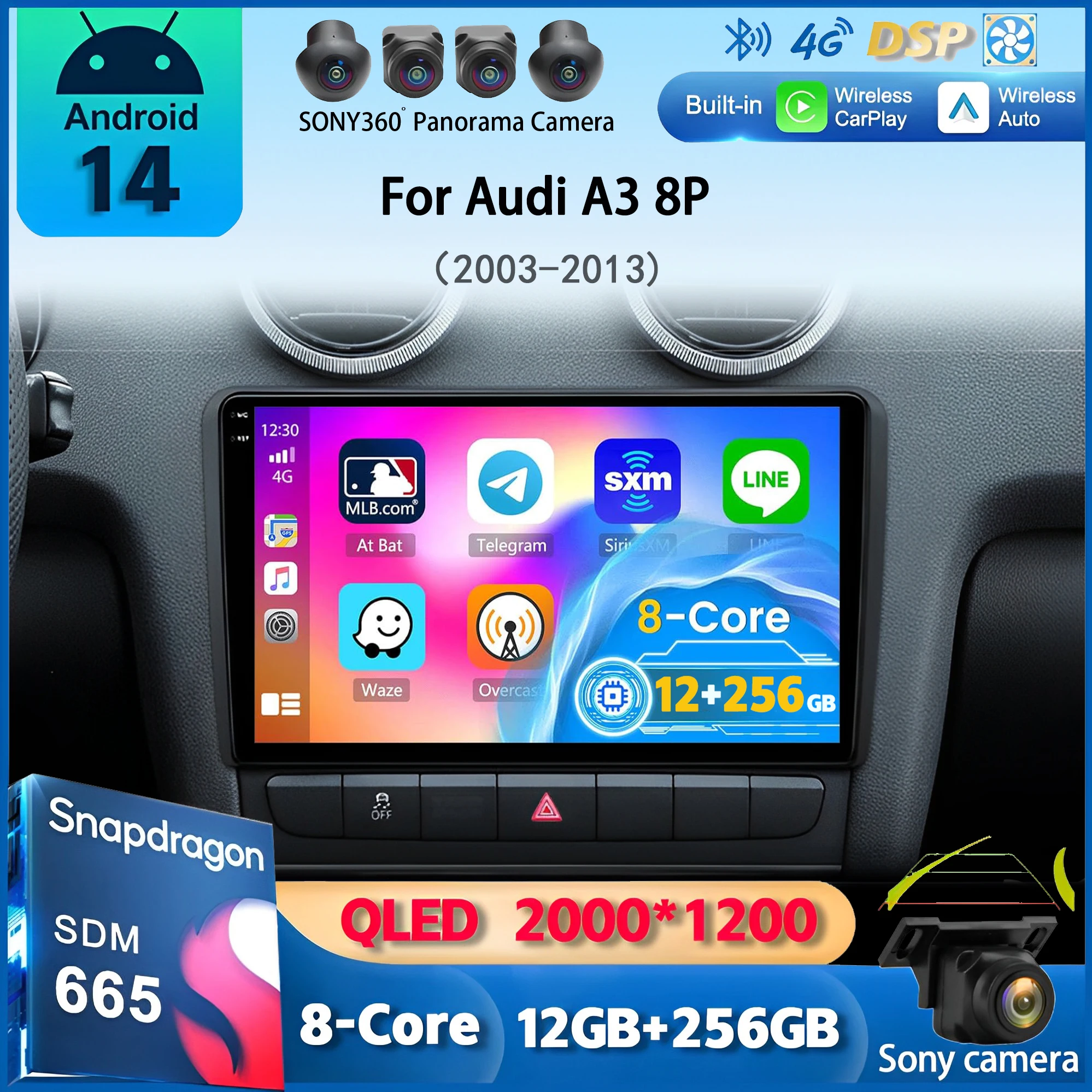 Android 14 Carplay Авто Авто Радио Для Audi A3 8P 2003-2013 2din Мультимедийный Плеер GPS Навигация Аудио Стерео DSP 360 Камера 4G
Android 14 Carplay Авто Авто Радио Для Audi A3 8P 2003-2013 2din Мультимедийный Плеер GPS Навигация Аудио Стерео DSP 360 Камера 4G