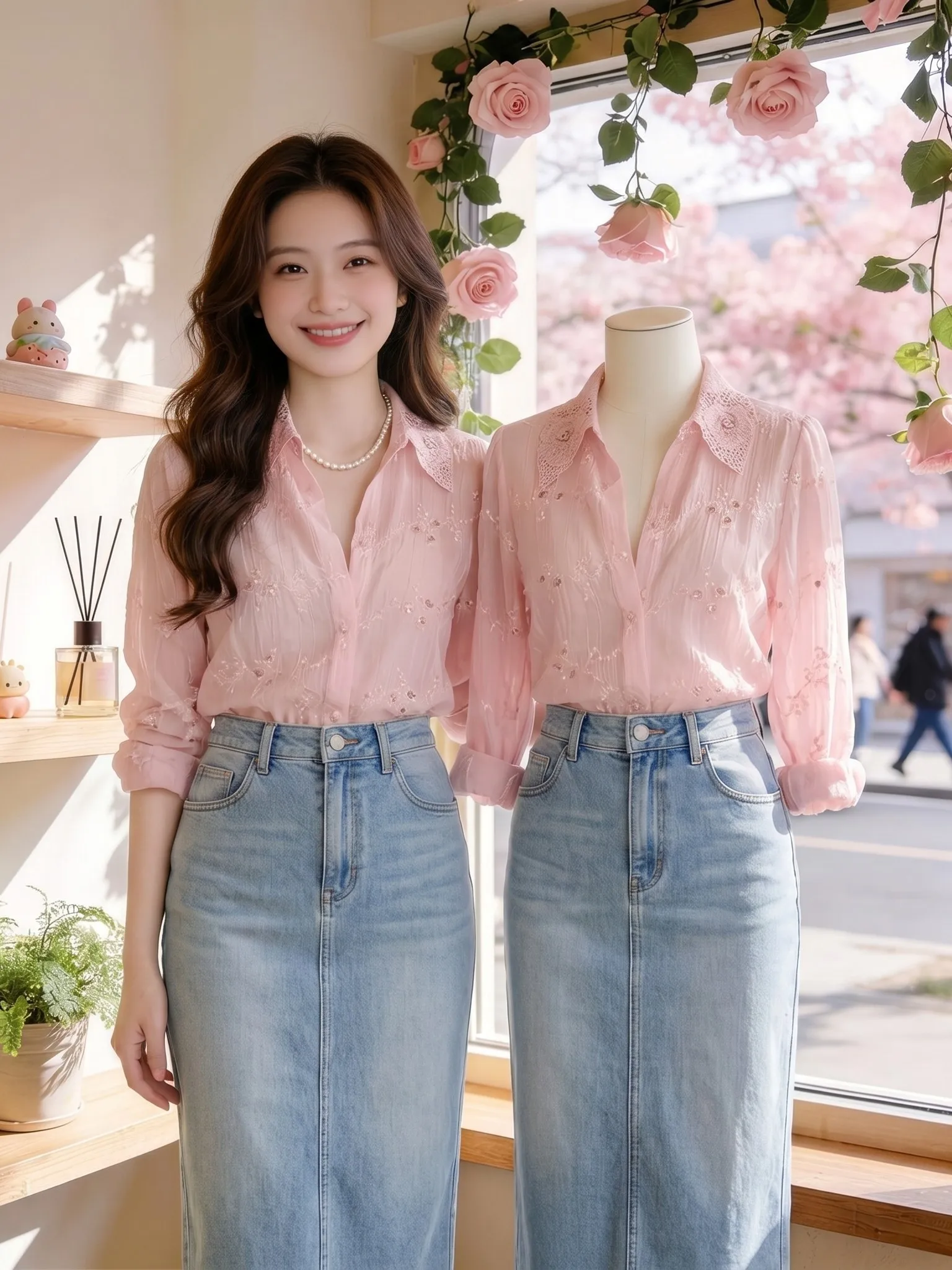 Pink Lace Sun Protection Shirt Women's Summer New Style Casual Soft Slimming Versatile Loose Fit Commute Style Long Sleeve Shirt
Pink Lace Sun Protection Shirt Women's Summer New Style Casual Soft Slimming Versatile Loose Fit Commute Style Long Sleeve Shirt