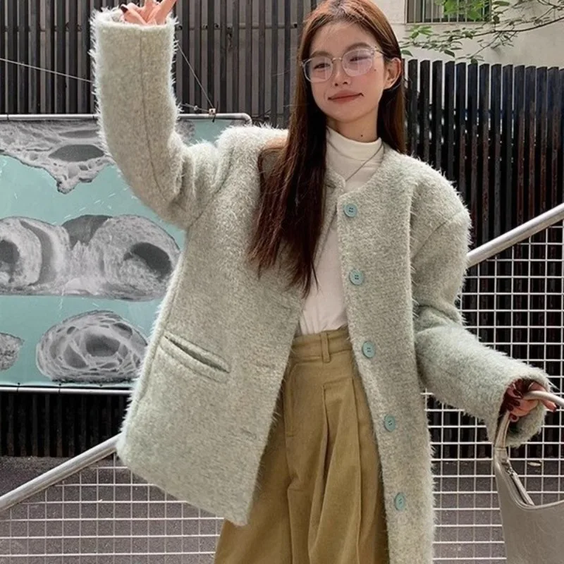 New Loose Coat Long Sleeve Coat for Women Elegant Single Breasted Cardigan Jacket Winter Clothes Women Female Warm Outerwear
New Loose Coat Long Sleeve Coat for Women Elegant Single Breasted Cardigan Jacket Winter Clothes Women Female Warm Outerwear