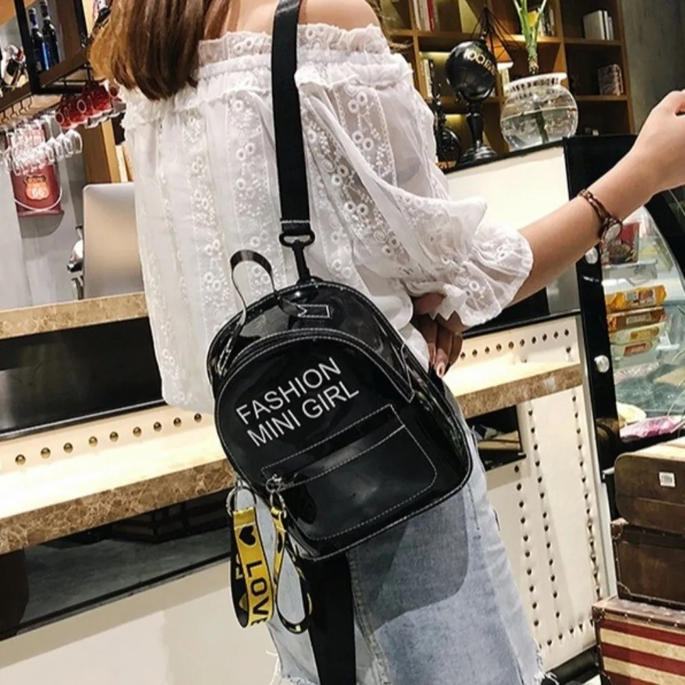 Waterproof Transparent Mini Backpack Trendy Letter Pattern Water-Sprinkling Festival PVC Bag Solid Color Clear
Waterproof Transparent Mini Backpack Trendy Letter Pattern Water-Sprinkling Festival PVC Bag Solid Color Clear