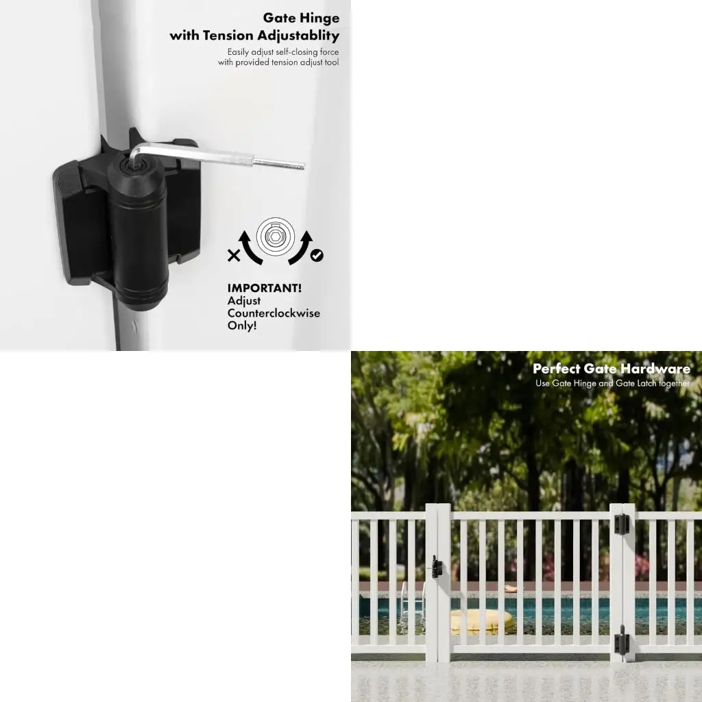 Heavy Duty Nylon Hinges Adjustable Spring Tension Safety Cap Upgrades for Gate
Heavy Duty Nylon Hinges Adjustable Spring Tension Safety Cap Upgrades for Gate
