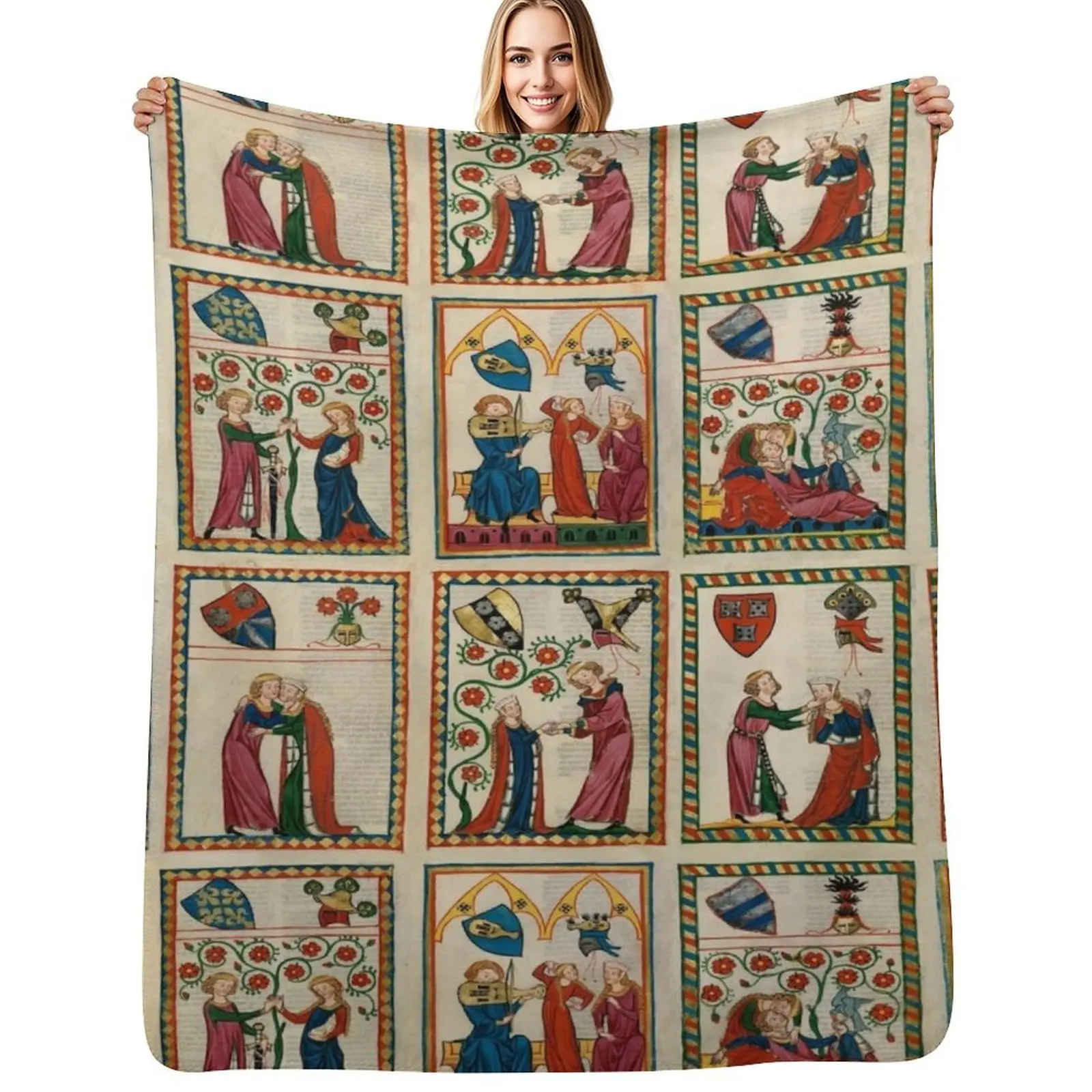 Codex Manesse Throw Blanket Soft Plush Blanket as Housewarming Gift
Codex Manesse Throw Blanket Soft Plush Blanket as Housewarming Gift