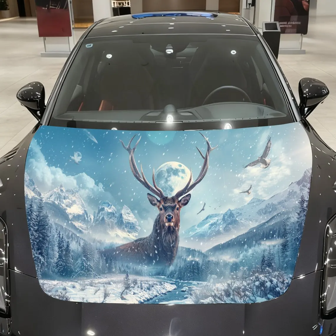 Icy Blue Deer Realm Car Vinyl Wrap, PVC Material Waterproof Car Hood Sticker, Self-Adhesive Scratch-Resistant Stickers for Engin
Icy Blue Deer Realm Car Vinyl Wrap, PVC Material Waterproof Car Hood Sticker, Self-Adhesive Scratch-Resistant Stickers for Engin
