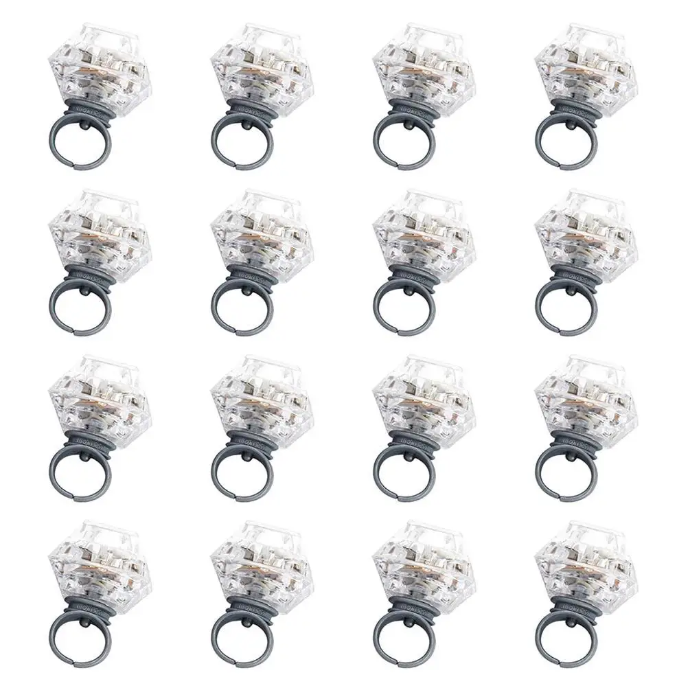 16 Pcs LED Light Up Rings Glowing Finger Toys Flashing Red Blue Green Colors Party Supplies Gifts
16 Pcs LED Light Up Rings Glowing Finger Toys Flashing Red Blue Green Colors Party Supplies Gifts