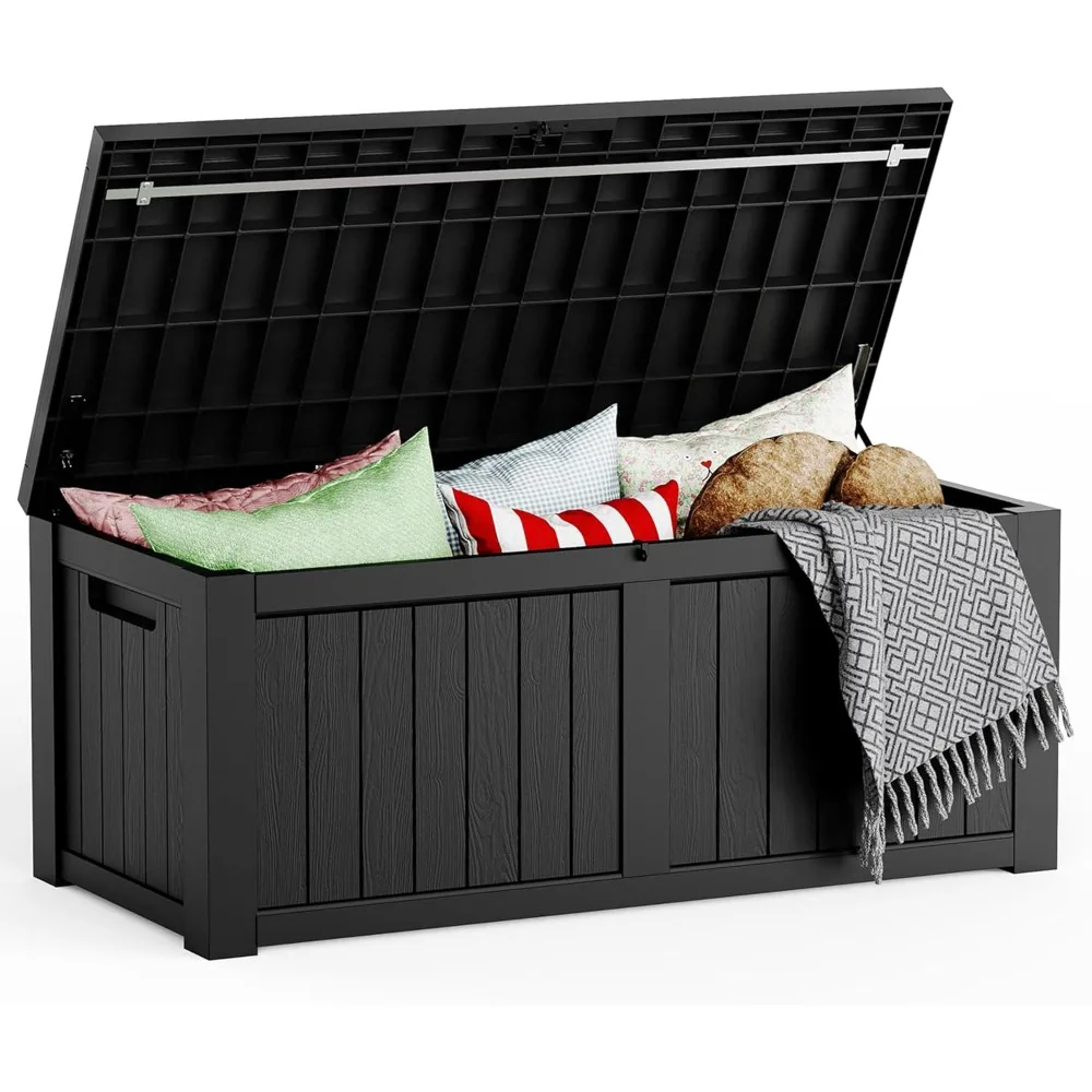 119 Gallon Deck Box, Large Resin Outdoor Storage Box, Waterproof Storage Bin with Lockable Lid for Patio Furniture Cushions, Poo
119 Gallon Deck Box, Large Resin Outdoor Storage Box, Waterproof Storage Bin with Lockable Lid for Patio Furniture Cushions, Poo