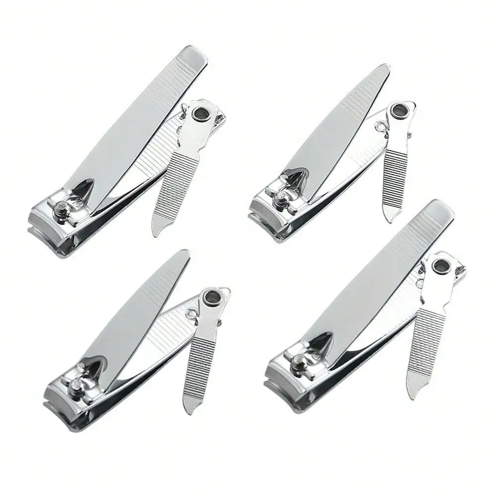 4 Pcs Nail Clippers Fingernails And Tonenail By - Swing Out Nail Cleaner/File - Sharpest Stainless Steel - Wide Easy Press Lever - Nail Cutter
4 Pcs Nail Clippers Fingernails And Tonenail By - Swing Out Nail Cleaner/File - Sharpest Stainless Steel - Wide Easy Press Lever - Nail Cutter