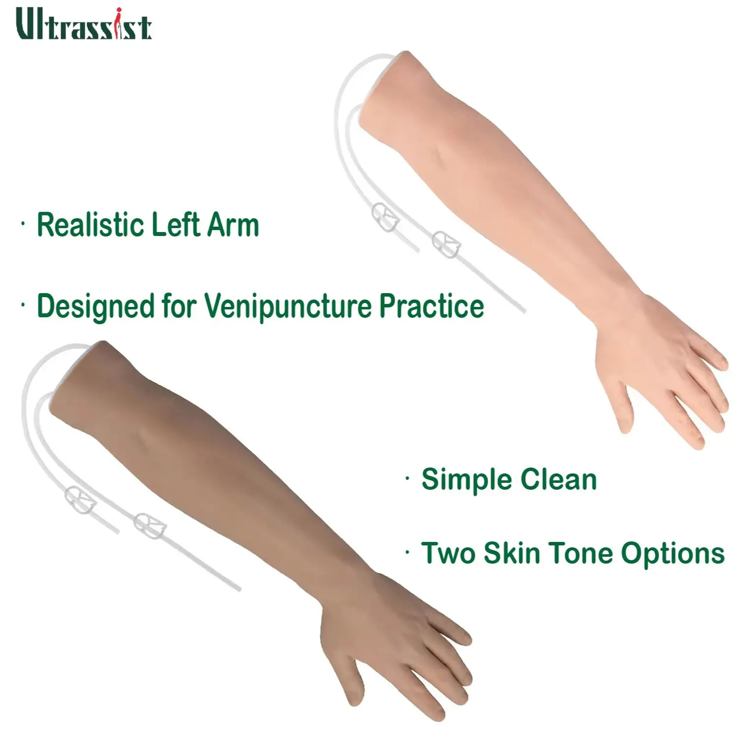 Ultrassist Phlebotomy Practice Arm IV Arm Realistic Veins for Venipuncture Training Nursing Students Medical Simulation Reusable
Ultrassist Phlebotomy Practice Arm IV Arm Realistic Veins for Venipuncture Training Nursing Students Medical Simulation Reusable