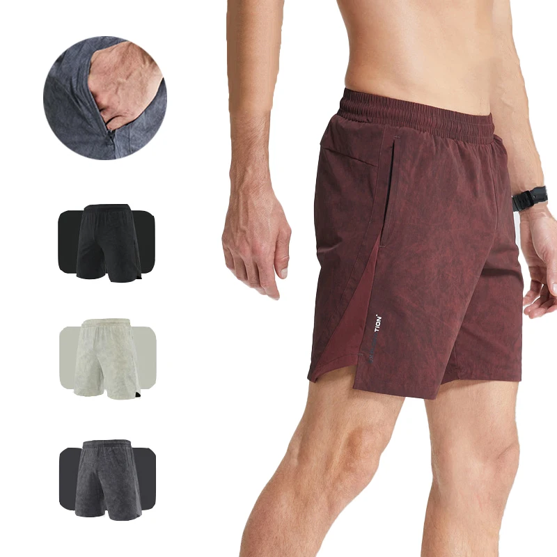 (M-3XL)Men's Ice Silk Sport Shorts Quick-Dry Breathable Exercise Training Running Shorts with Zippered Pockets 90% Nylon
(M-3XL)Men's Ice Silk Sport Shorts Quick-Dry Breathable Exercise Training Running Shorts with Zippered Pockets 90% Nylon