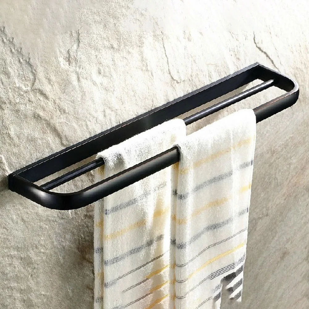 Black oil Antique Brass Wall Mounted Bathroom Hardware Double Towel Rail Bar Holder Dba191
Black oil Antique Brass Wall Mounted Bathroom Hardware Double Towel Rail Bar Holder Dba191