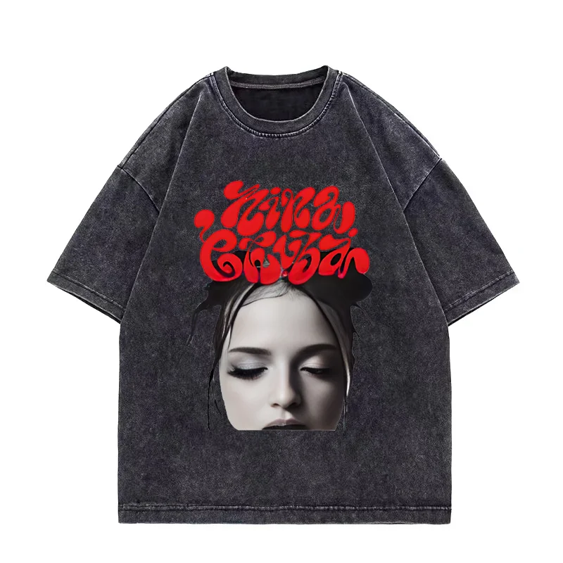 Nina Chuba Printing 2025 print T shirt Men Women's Vintage Washed Hip Hop streetwear short sleeve Cotton Fashion plus size tops
Nina Chuba Printing 2025 print T shirt Men Women's Vintage Washed Hip Hop streetwear short sleeve Cotton Fashion plus size tops