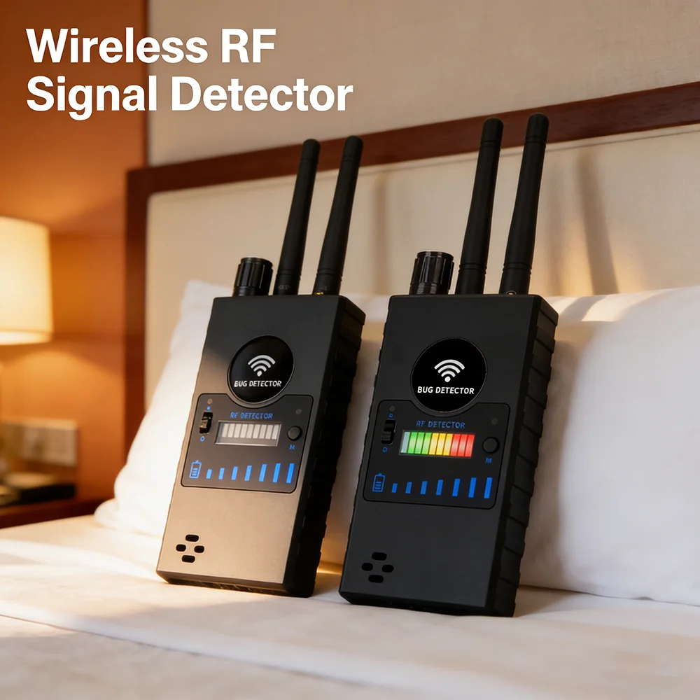 Wireless RF Signal Finder Anti Candid Camera Detector Bug GPS Locator Tracke Wifi GSM Audio Device Scanner Hidden Camera Detects
Wireless RF Signal Finder Anti Candid Camera Detector Bug GPS Locator Tracke Wifi GSM Audio Device Scanner Hidden Camera Detects