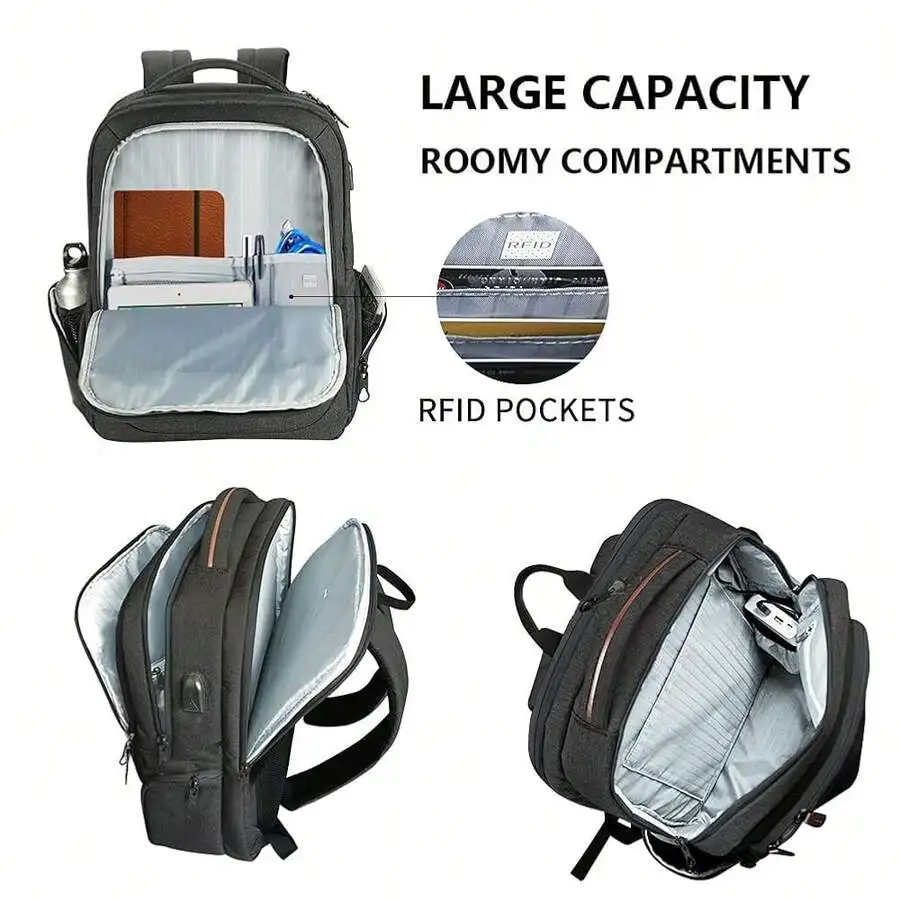 Large Capacity Laptop Backpack Up To 17.3 Inch With USB Port Water Repellent Travel Daypack For Business College
Large Capacity Laptop Backpack Up To 17.3 Inch With USB Port Water Repellent Travel Daypack For Business College