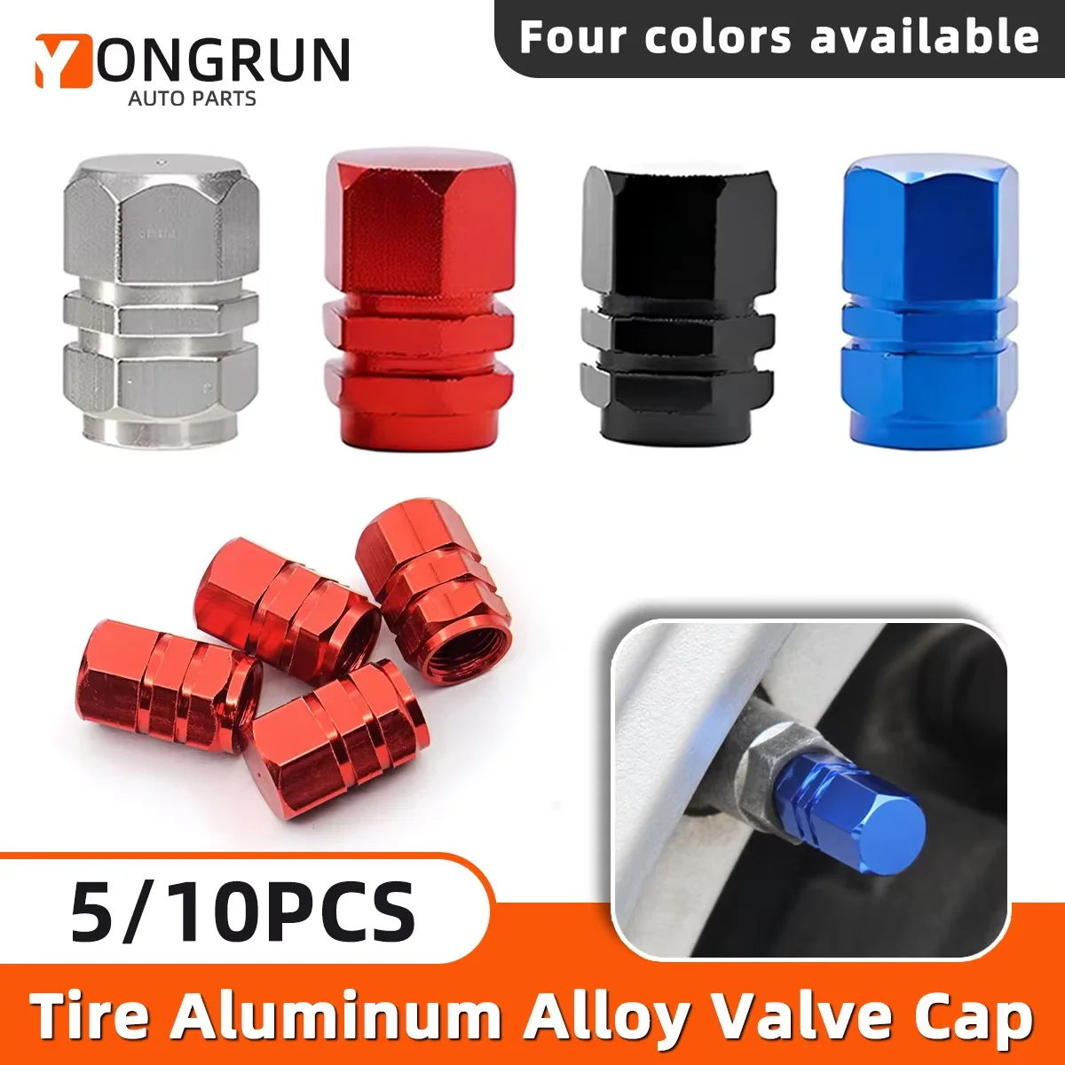 YONGRUN 5/10PCS Automotive Wheel Hub Tire Valve Cover Aluminum Alloy Automotive Tire Valve Cap Dust Cover Automotive Parts
YONGRUN 5/10PCS Automotive Wheel Hub Tire Valve Cover Aluminum Alloy Automotive Tire Valve Cap Dust Cover Automotive Parts