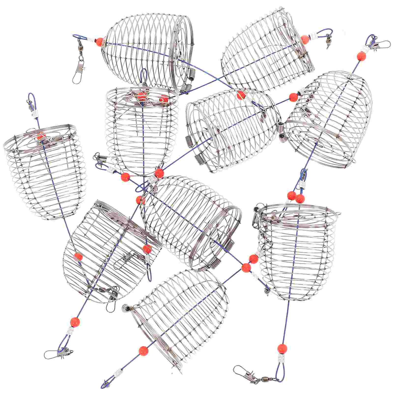 10 PCS Fishing Lure Metal Bait Cage Trap Carp Feeder Lobster Tackle Silver Basket
10 PCS Fishing Lure Metal Bait Cage Trap Carp Feeder Lobster Tackle Silver Basket