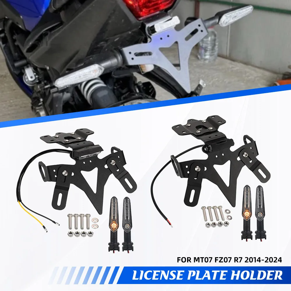 2014-2024 For Yamaha MT07 FZ07 R7 Registration License Plate Holder Mount Bracket LED License Plate Turn Signal Light MT-07
2014-2024 For Yamaha MT07 FZ07 R7 Registration License Plate Holder Mount Bracket LED License Plate Turn Signal Light MT-07