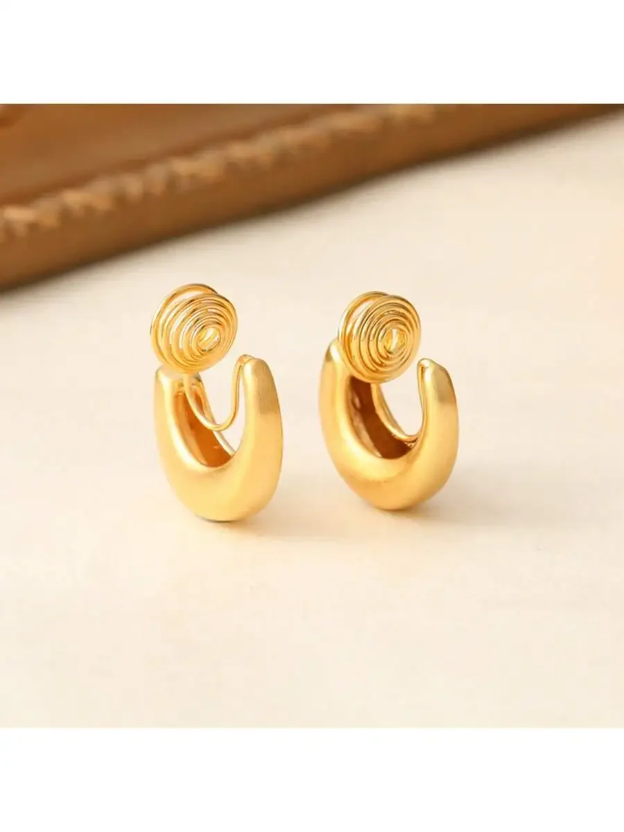 Water Drop Spiral Clip-On Earrings For Women U-Shaped Non-Pierced Ear Cuffs Fashion Jewelry
Water Drop Spiral Clip-On Earrings For Women U-Shaped Non-Pierced Ear Cuffs Fashion Jewelry
