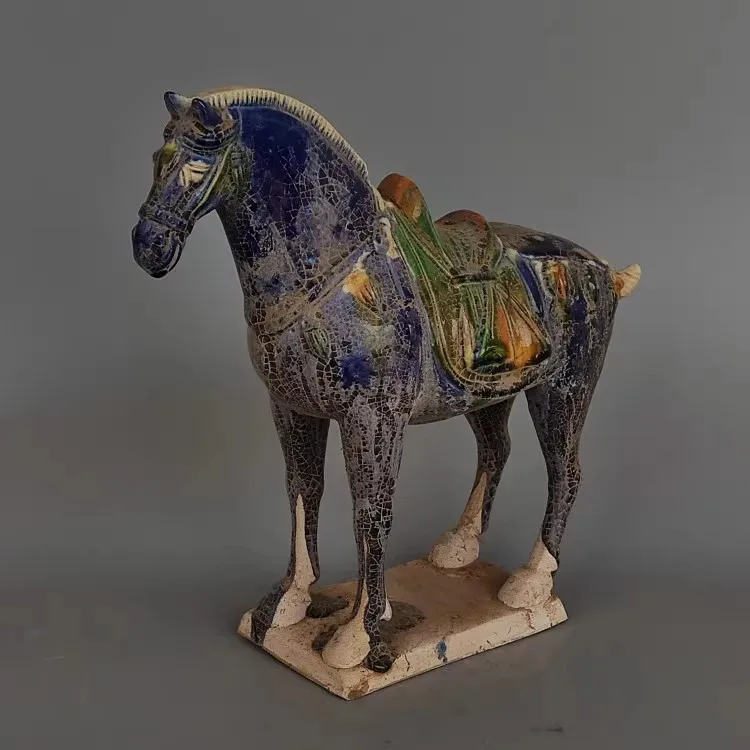 Collect China Ceramics Tri-Color Glazed Pottery Tang Dynasty War-horse Porcelain Statue
Collect China Ceramics Tri-Color Glazed Pottery Tang Dynasty War-horse Porcelain Statue