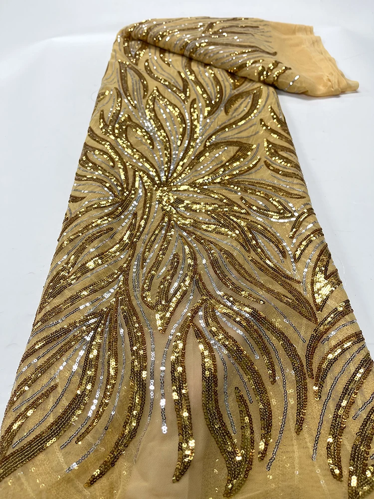 African French Tulle Net Gown Costumes for Women, 3D Sequins, Lace Fabric, Gold Mesh, Nigeria, New Design, 2025, 5Yard
African French Tulle Net Gown Costumes for Women, 3D Sequins, Lace Fabric, Gold Mesh, Nigeria, New Design, 2025, 5Yard