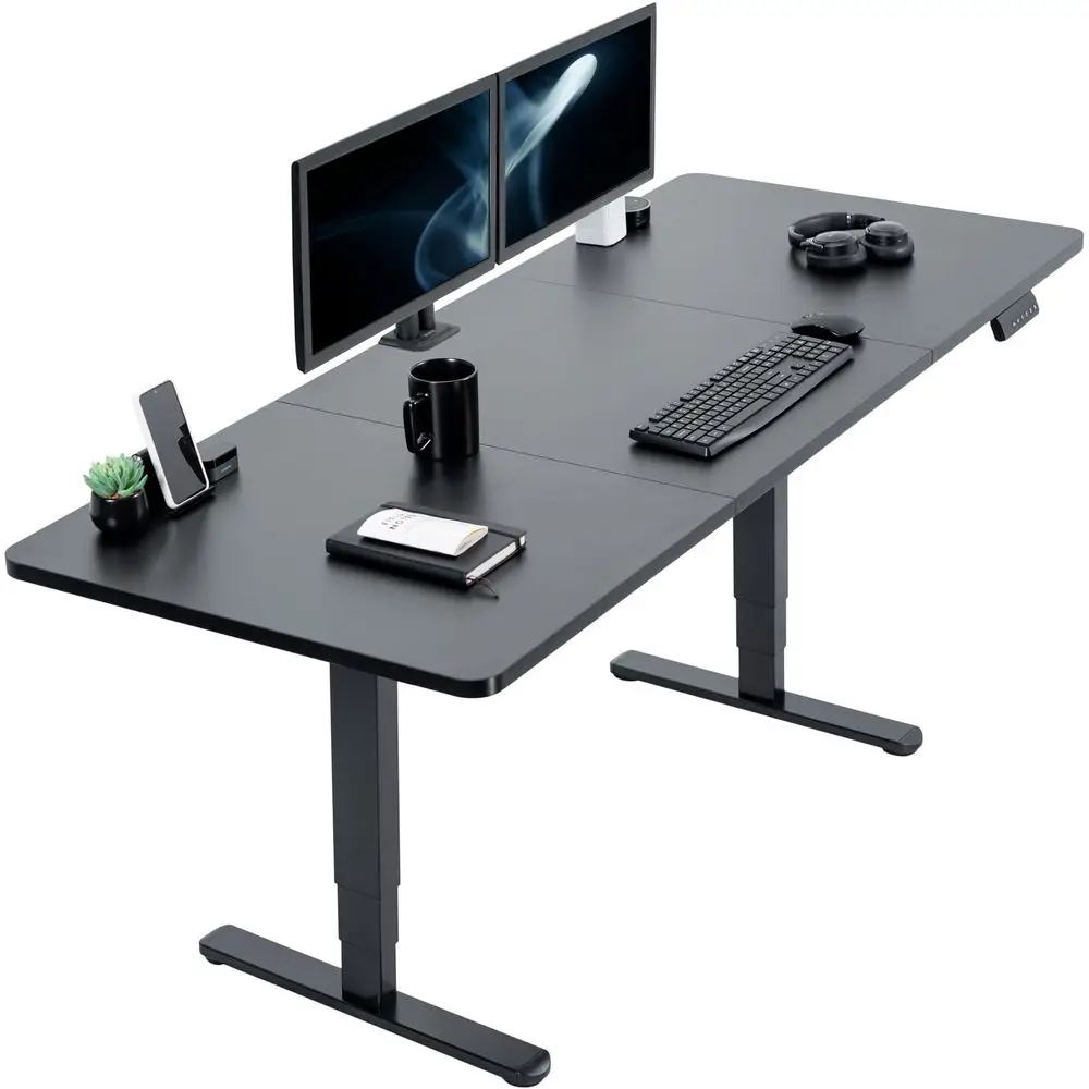 Electric 71 x 30 in Dual Motor Sit Stand Desk, Memory Height Adjustment, 2B Series, Black Top Black Frame, DESKKIT2B7B
Electric 71 x 30 in Dual Motor Sit Stand Desk, Memory Height Adjustment, 2B Series, Black Top Black Frame, DESKKIT2B7B
