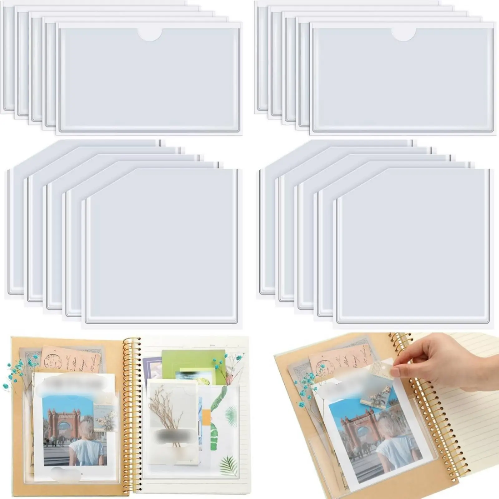 20 Pieces Self Adhesive Planner Pocket Easy to Use Paper Storage for Journal
20 Pieces Self Adhesive Planner Pocket Easy to Use Paper Storage for Journal