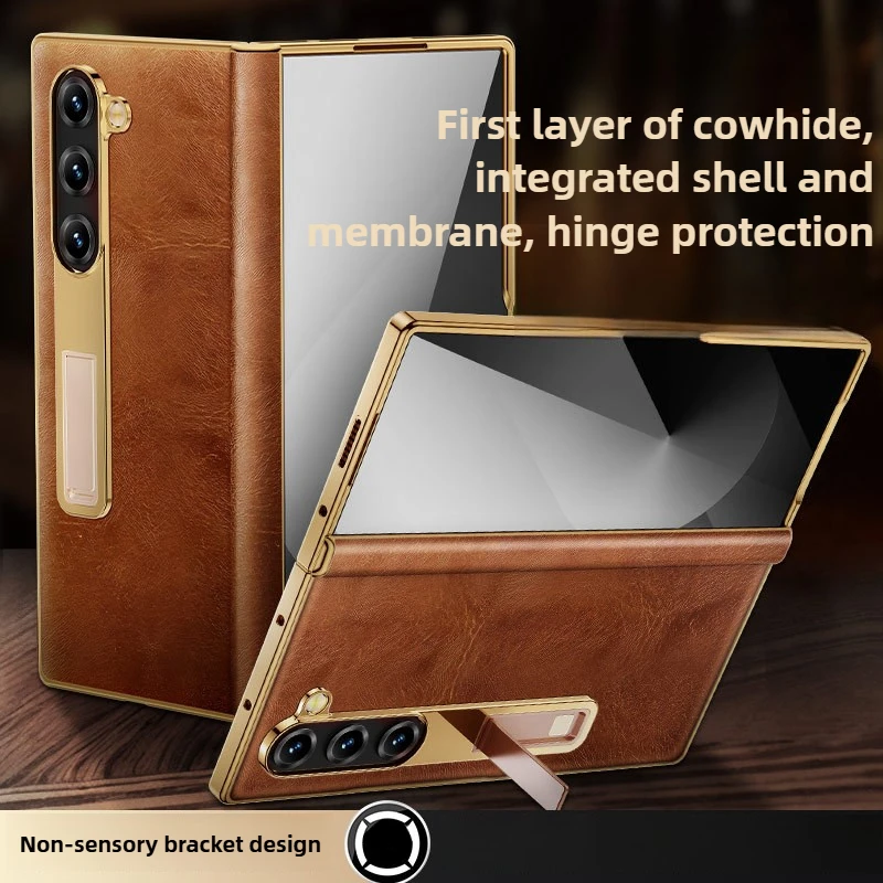 Deluxe Leather For Samsung fold 6 Case folding screen all-inclusive center shaft shell film integrated anti-drop electroplating
Deluxe Leather For Samsung fold 6 Case folding screen all-inclusive center shaft shell film integrated anti-drop electroplating