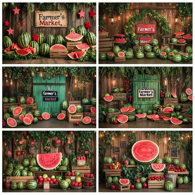 Farmers Market Photography Backdrop Wooden Board Green Plants Fruit Watermelon Kids Party Adult Portrait Photo Background Decor
Farmers Market Photography Backdrop Wooden Board Green Plants Fruit Watermelon Kids Party Adult Portrait Photo Background Decor