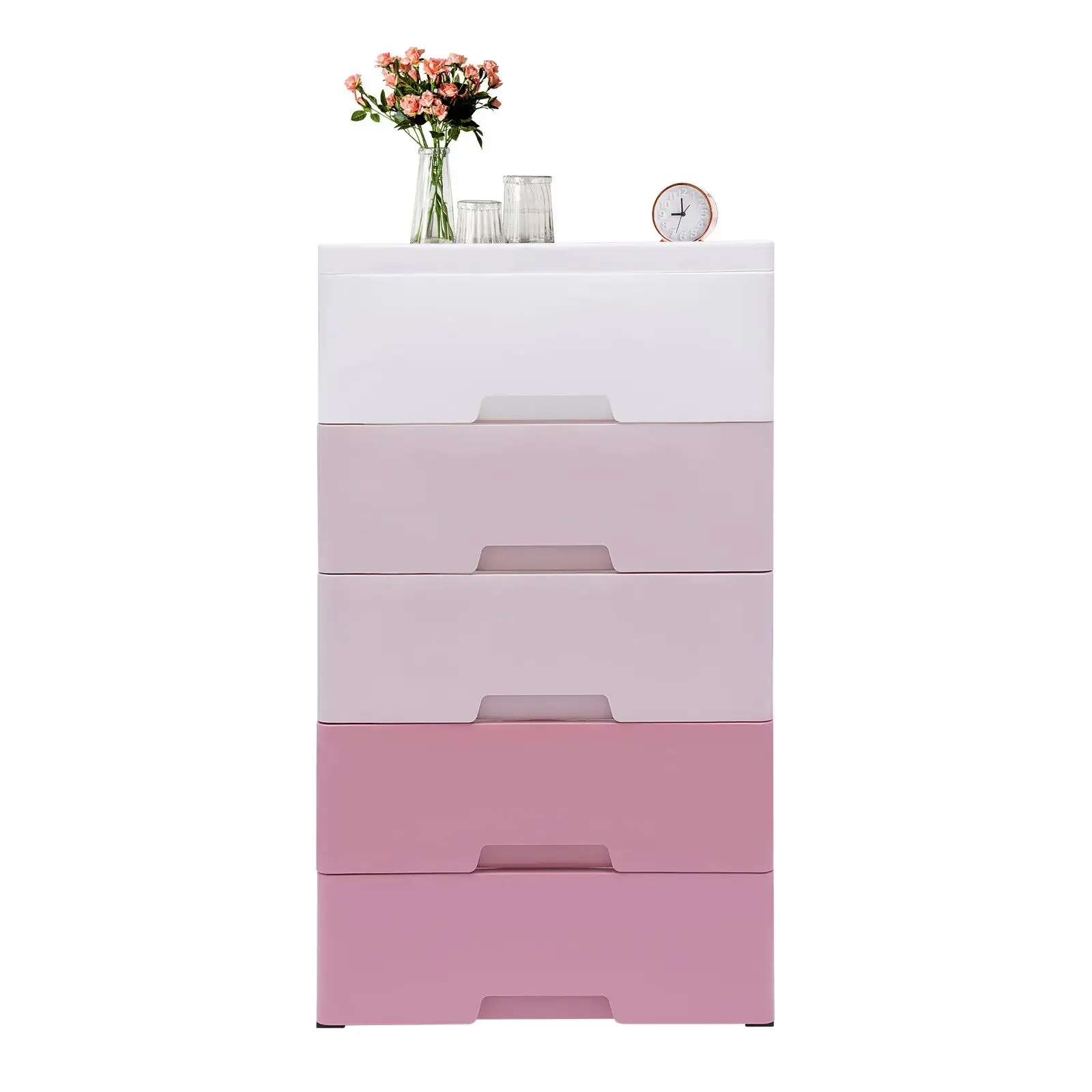 Plastic Drawers Storage Dresser, 5-Tier Stackable Vertical Tower Closet Drawers Organizer, for Hallway Entryway, Children's Room
Plastic Drawers Storage Dresser, 5-Tier Stackable Vertical Tower Closet Drawers Organizer, for Hallway Entryway, Children's Room