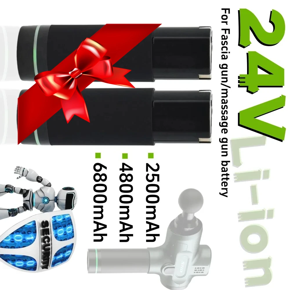 For Various Types of Massage Gun/Fascia Gun Battery 100% New 24V 2500/4800/6800mAh Lithium-ion Rechargeable Battery
For Various Types of Massage Gun/Fascia Gun Battery 100% New 24V 2500/4800/6800mAh Lithium-ion Rechargeable Battery