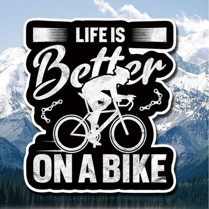 "bike when life's better" decal - waterproof, durable outdoor adhesive for helmets, laptops, guitars, refrigerators - cycling
"bike when life's better" decal - waterproof, durable outdoor adhesive for helmets, laptops, guitars, refrigerators - cycling