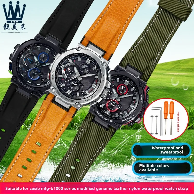For Casio G-SHOCK MTG-B1000 Series Modified Cowhide Watch band Sports Nylon Canvas Watch strap Wristband Accessories
For Casio G-SHOCK MTG-B1000 Series Modified Cowhide Watch band Sports Nylon Canvas Watch strap Wristband Accessories