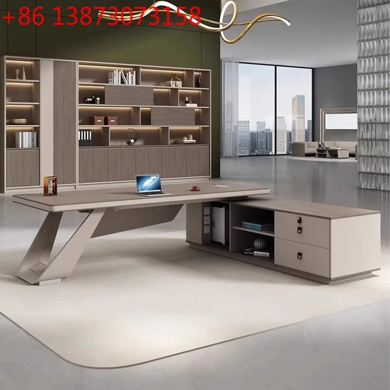 Light luxury boss desk, simple modern chairperson's desk, large desk manager's office desk
Light luxury boss desk, simple modern chairperson's desk, large desk manager's office desk