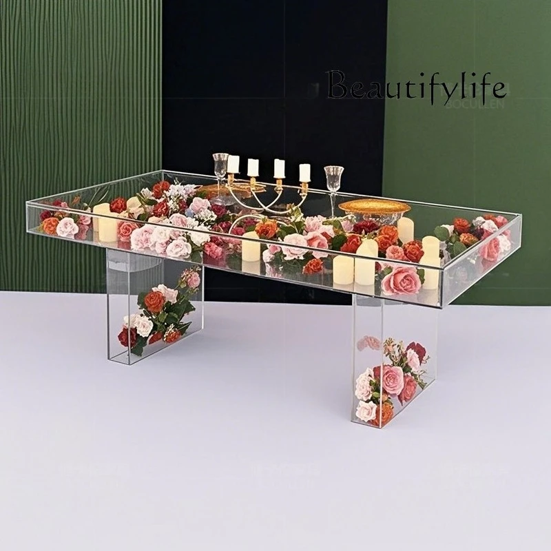 Simulation flower transparent acrylic home dining table modern simple office high-end sense fashionable Nakajima Taiwan
Simulation flower transparent acrylic home dining table modern simple office high-end sense fashionable Nakajima Taiwan