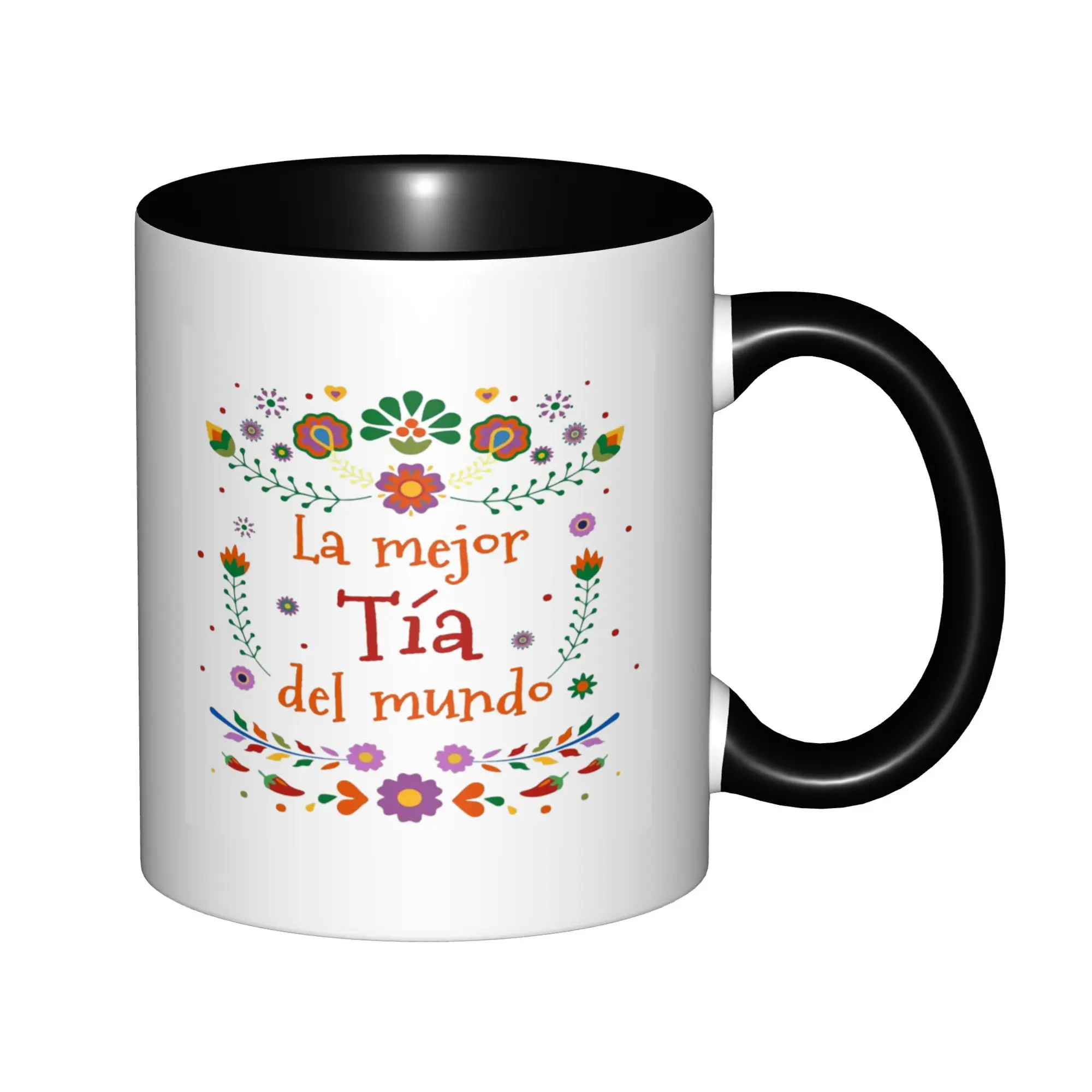 Tia Gifts, La Mejor Tia Del Mundo Mugs With Black Handle Birthday Coffee Mugs Ceramic Tea Cups 11oz
Tia Gifts, La Mejor Tia Del Mundo Mugs With Black Handle Birthday Coffee Mugs Ceramic Tea Cups 11oz
